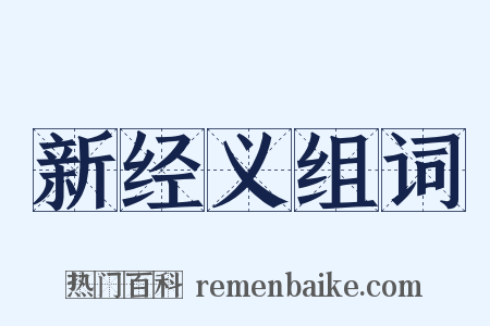 新经义组词是什么意思的图片